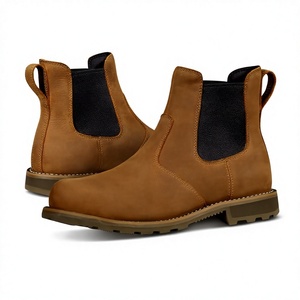 Dropshipping Custom High Quality Men Ankle Boots Pointed Toe Slip-On PU Leather Chelsea Boots Retro Desert Classic Summer Autumn - Product Image 2