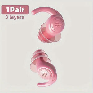 سدادات أذن للسباحة مريحة من السيليكون قابلة لإعادة الاستخدام مع إلغاء الضوضاء تحمي أذني سدادات العوامات - Product Image 6