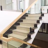Jiebaida Garde-corps en bois massif avec balustrade en verre, style traditionnel, pour escalier, villa, hôtel, système de garde-corps en bois pour intérieur