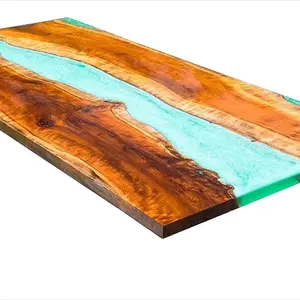 Popular home furniture live edge dining table acacia wood with resin restaurant hotel natural epoxy river table