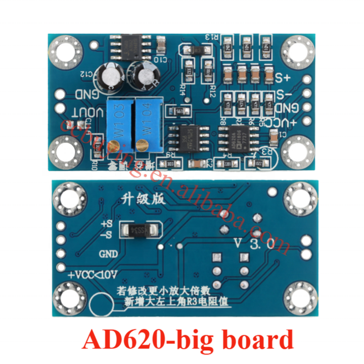 AD620 Microvolt MV Voltage Amplifier Signal Instrumentation Module ...