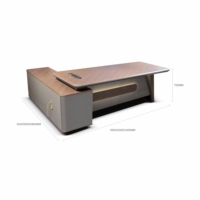Jinying Mobilier de bureau Grand bureau de direction en MDF de luxe Grand bureau de bureau