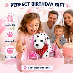 Juguete Interactivo de Peluche de Dálmata, Perro Caminante a Pilas, Cachorro que Ladra, Mueve la Cola y Camina, Animal de Peluche Suave para Niños Mayores de 3 Años - Product Image 5