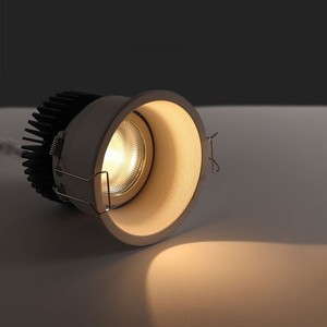 ไฟดาวน์ไลท์ LED แบบตั้งโต๊ะทรงกลม100-120V AC 12วัตต์หรี่แสงได้ไฟดาวน์ไลท์ติดเพดาน LED ขนาดเล็ก
