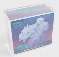 Boîte de rangement rectangulaire en plastique pour cartes de jeu SSJ Elite Trainer, avec bande acrylique transparente, couvercle magnétique résistant aux UV, design moderne