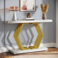 WDY 2025 Nouveau meuble d'entrée Table console moderne avec dessus en marbre pour canapé canapé salon
