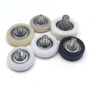 Rodillo de rodamiento M6x18x5mm POM de 18mm con tornillo M6 Polea de rodamiento de plástico de nailon Polea de cajón de 18mm con tornillo M6 - Product Image 1