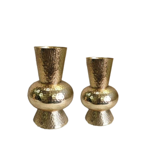 Prix de gros Vase à fleurs moderne en cuivre/laiton/métal fait à la main pour hôtel et salon décoration de bureau - Product Image 1