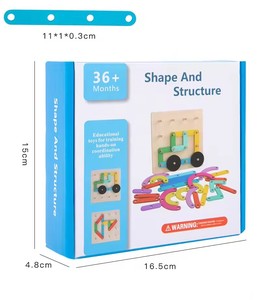 Jouets de puzzle éducatifs précoces formation pratique capacité de cordination avec pour les chiffres et les lettres et l'<span class=keywords><strong>orthographe</strong></span> de la structure des formes - Product Image 1