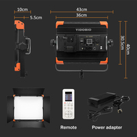 Yidoblo 2023 nouvelles idées led photographie lumière 120 watts panneau en aluminium lumières avec télécommande 2700-7500k caméra photo accessoires