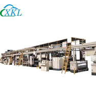 Ligne de production de carton ondulé 5 couches, impression, rainurage, découpe automatique, haute stabilité, 150 m/min, papier