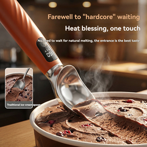 Professional Heated Ice Cream Scoop Electric Warming Scooper 3000mAh Waterproof Certified 3 Temperature Levels Fast Heating - Product Image 3