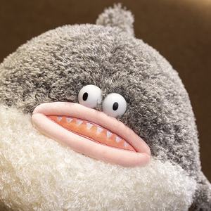 Bouclés Doux-Cheveux Brodés Requin En Peluche Confort Jouet Cadeau D'anniversaire Pour Enfants Style Unisexe - Product Image 5