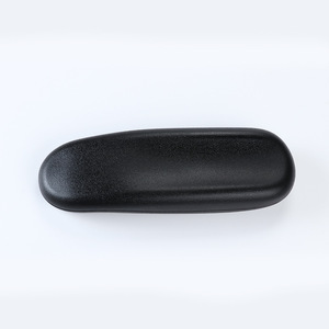 Office Chair Armrest Plastic Black Fixed Minimalist Style 2 Piece Set - Product Image 2
