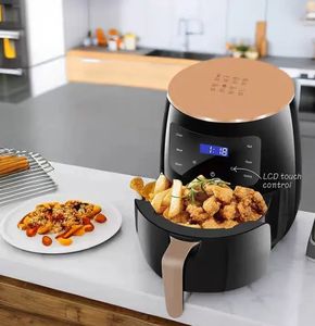 Plateau carré en verre, <span class=keywords><strong>double</strong></span> porte française, accessoire portable XXL, profond, <span class=keywords><strong>double</strong></span>, noir, pièces de rechange, étagère de cuisine, panier pour <span class=keywords><strong>friteuse</strong></span> à air - Product Image 5