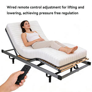Современная минималистская интеллектуальная железная откидная кровать для спальни, немецкая квартира с дистанционным управлением, регулируемый большой размер - Product Image 2