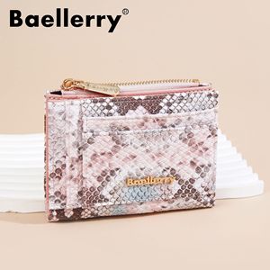 กระเป๋าสตางค์สั้นผู้หญิง Baellerry ลายงู ซิปใส่บัตร ขนาด 4 นิ้ว ใช้ได้ทุกวัน - Product Image 1