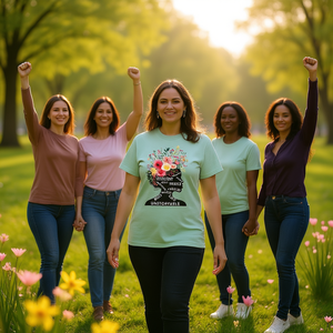 T-Shirt Floreale da Donna Unstoppable, Girocollo, Vestibilità Regolare, 100% Cotone, Design Casual Primaverile ed Estivo - Product Image 2