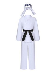 Karate <strong>Cobra</strong> <strong>Kai</strong> Cosplay Taekwondo Costume Kid Adult Black White Kimono Uniform Headband Anime Halloween Party TrainingTracksuit - Product Image 5