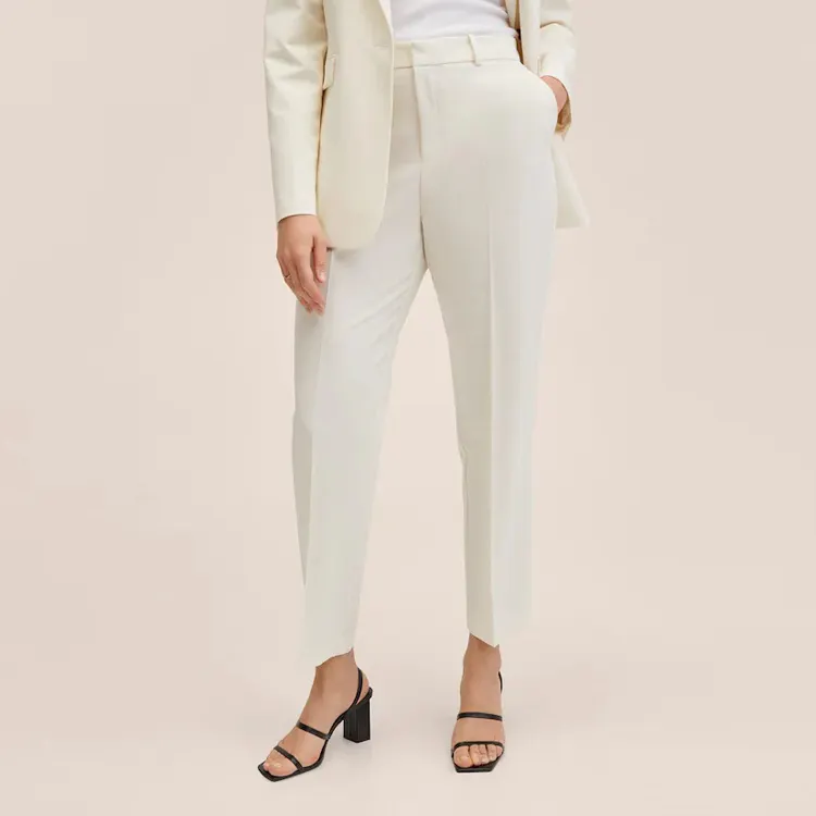 High quality OEM suit woman high waist office pants straight women's trousers for ladies