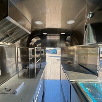 Remorque alimentaire très demandée 4m/13.14ft Cuisine mobile à double essieu tandem pour Pizza, Glaces, Bonbons, en Acier Inoxydable, Style Rétro, COC