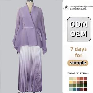 Tenues africaines pour femmes, dernière tendance ODM, automne, décontractées, élégantes, <span class=keywords><strong>haut</strong></span> à manches chauve-souris, <span class=keywords><strong>jupe</strong></span> unie, ensemble deux pièces, vêtements pour femmes - Product Image 2