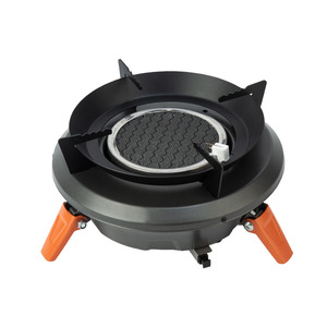 Réchaud de <span class=keywords><strong>camping</strong></span> pliable et portable pour eau bouillante, fourneau à gaz extérieur infrarouge à flamme puissante, réchaud à gaz portable avec brûleur séparé et coupe-vent - Product Image 1