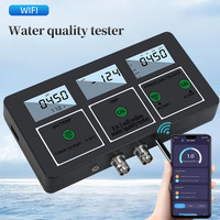 Testeur de qualité de l'eau WiFi industriel 8 en 1 PH/TEMP/ORP/PPM/EC/SALT/S.G/CF avec une précision de 0,03 pH