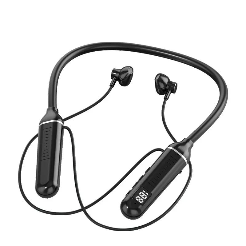 G15 नई स्टीरियो mic के साथ वायरलेस कालर headphones निविड़ अंधकार और sweatproof कालर tws ईरफ़ोन डिजिटल प्रदर्शन
