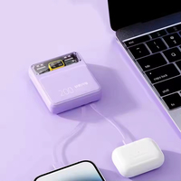 Offre Spéciale : Mini Power Bank 10W Haute Capacité avec Câble Intégré 10000mAh – Recharge USB Rapide Portable pour l'Extérieur