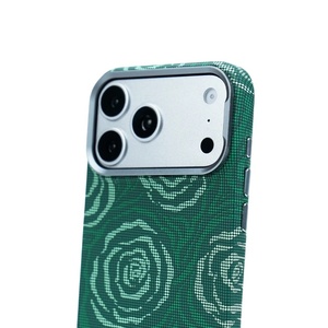 Funda Magnética para Teléfono con Textura de Fibra de Carbono y Diseño de Rosas, para iPhone 17 15 16 Pro Max, Ultra Delgada, Rígida, Resistente a Impactos - Product Image 5