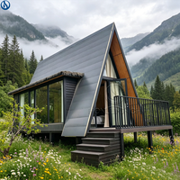 Maison préfabriquée à toit en A, maison modulaire, cabane triangulaire, maison conteneur, maisons préfabriquées pour projets hôteliers
