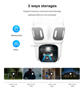 红纳新款12MP 8X变焦四镜头无线智能无线监控闭路电视PTZ <span class=keywords><strong>IP</strong></span>摄像机4K iCSee户外无线安全摄像机 - Product Image 6