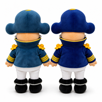 Mascotte en peluche personnalisée OEM, personnage de dessin animé capitaine, jouet en peluche de haute qualité pour la production de merchandising de marque sur mesure