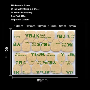 Autocollants de <span class=keywords><strong>texte</strong></span> d'impression de logo personnalisé de haute qualité pour faux ongles colle autocollants de gelée onglets adhésifs de longue durée - Product Image 5