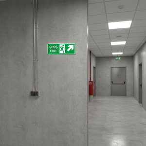 Señalización Fotoluminiscente Dekota de 3mm con Flecha Ascendente a la Derecha, Luz LED para Interiores/Exteriores, Fuente SMD de 220V, Clasificación IP65 - Product Image 3