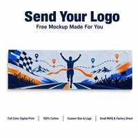 Serviette de sport pour marathonien en coton 100% avec impression numérique personnalisée, OEM ODM, logo personnalisé, serviette de sport de haute qualité