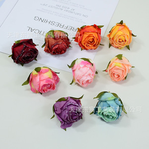 Décoration de table de dessert Dongchen Crafts : Rose flocon de neige miniature, fleur simulée, bourgeon de thé, gâteau, bordure brûlée - Product Image 4