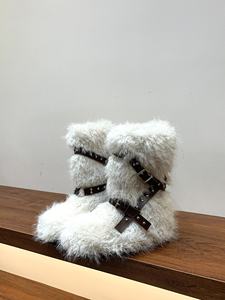 <span class=keywords><strong>Botas</strong></span> de Mujer de Felpa Nuevas para Otoño Invierno 2025, <span class=keywords><strong>Botas</strong></span> Cálidas de Media Pantorrilla con Forro de Gamuza, Estilo Coreano, <span class=keywords><strong>Botas</strong></span> de Nieve para Viajar 2025 - Product Image 6