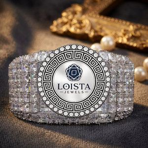 Luxury Fully Automatic VVS Moissanite Diamond Iced Stainless Steel Glass Men's <b>Watch</b> <b>Arabic</b> Quartz ETA Movement Trendy 20mm - Product Image 1