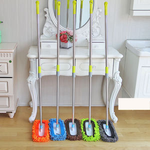 Vente en gros DS915 Balai serpillère plat réutilisable en microfibre pour sols en bois, à poignée réglable, pour nettoyage humide et sec, rotatif à 180 degrés - Product Image 4