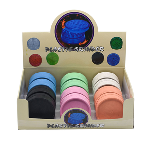 Plastic <b>Grinder</b> 2 Part Round <b>Herb</b> Spice <b>Grinder</b> <b>for</b> Tobacco Dry <b>Herb</b> Simple Style - Product Image 1