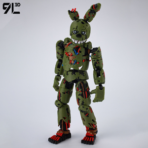 Statuette in Plastica Stampate in 3D di FNAF <span class=keywords><strong>Freddy</strong></span> Fazbear's Pizza e Springtrap, Modelli Anime Lucky13 Dummy13 Titan13, Ornamenti e Regali - Product Image 5