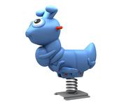 Cheval à Bascule Animal Mignon Flyingkids pour Enfants, Jouet d'Extérieur en Plastique à Ressort pour Chevaucher
