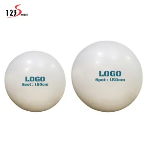 Fabrika fiyat nokta 120Cm 150Cm beyaz büyük Yoga spor topu kalınlaşmış mat Yoga Fitness Pilates top Pilates topu