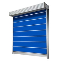 Porte à enroulement coupe-feu en tissu de fibres inorganiques certifiée FM UL, résistance au feu de 3 heures pour magasin, centre commercial, garage souterrain