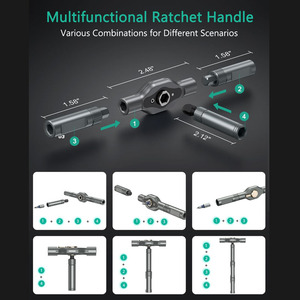 Rs1 24 in 1 Ratchet <b>Screwdriver</b> <b>Set</b> Magnetic <b>Bits</b> Household Wrench Driver Multi-Function Tool <b>Sets</b> 24 in 1 Tool <b>Sets</b> 24 in 1 24 - Product Image 4