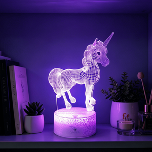 <span class=keywords><strong>Lampe</strong></span> de table à LED 3D au design moderne avec touche colorée ou télécommande cadeau ou éclairage de <span class=keywords><strong>chevet</strong></span> - Product Image 1