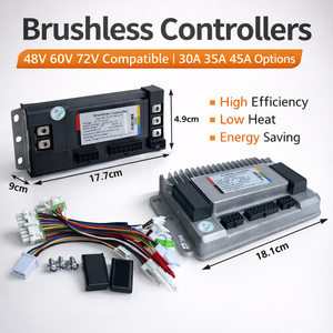 電動自転車コントローラー 48V72V30A 500W800W1000W1200W コントローラー DCブラシレス シルバーコントローラー - Product Image 2