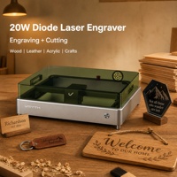 Machine de gravure laser 20W pour cuir, idéale pour les portefeuilles, étiquettes, patchs, artisanat en bois, cadeaux et produits personnalisés pour les petites entreprises
